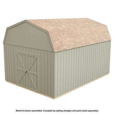 Load image into Gallery viewer, Handy Home DIY Hudson 12 ft. x 16 ft. Wooden Storage Shed with Flooring Included
