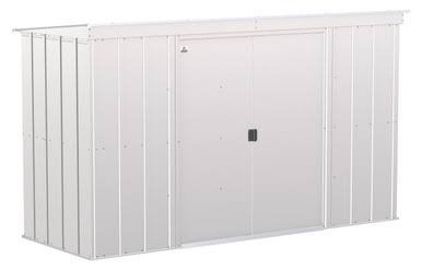 Arrow Classic Steel Storage Shed, 10x4, Flute Grey