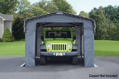 Arrow Enclosure Kit for Arrow Carport, 10 ft. x 15 ft. Gray