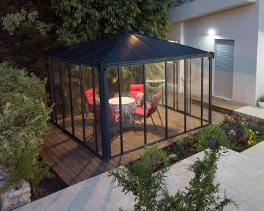 Load image into Gallery viewer, Canopia Ledro Enclosed Gazebo, 10' X 10', Gray/Bronze
