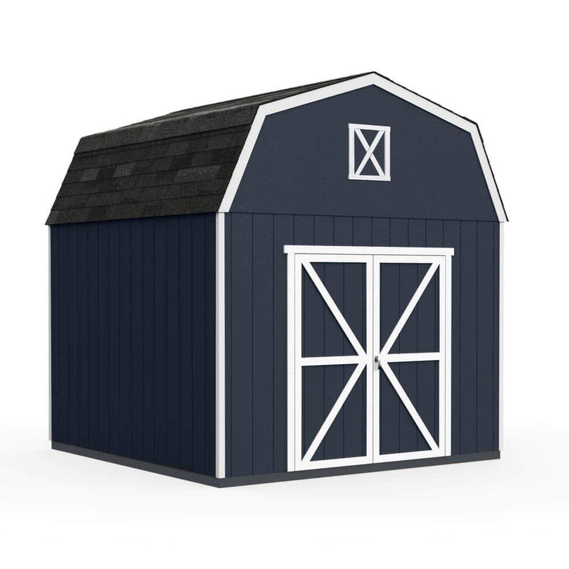 Load image into Gallery viewer, Handy Home DIY Braymore 10 ft. x 10 ft. Wooden Storage Shed with Flooring Included
