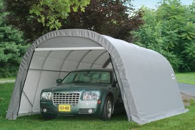 Load image into Gallery viewer, ShelterCoat 12 x 20 ft. Wind and Snow Rated Garage Round Gray STD
