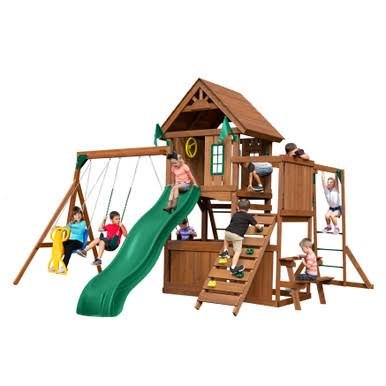 Load image into Gallery viewer, Swing-N-Slide Knightsbridge Ultimate Wood Complete Play Set
