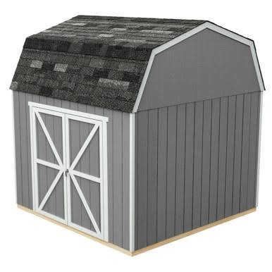 Handy Home DIY Braymore 10 ft. x 10 ft. Wooden Storage Shed with Flooring Included
