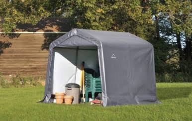 Load image into Gallery viewer, ShelterLogic Shed-in-a-Box 8 x 8 x 8 ft Peak Gray
