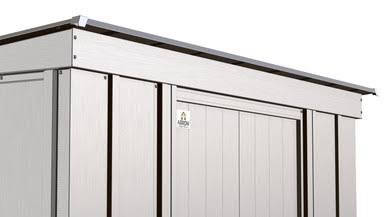 Load image into Gallery viewer, Arrow Classic Steel Storage Shed, 10x4, Flute Grey
