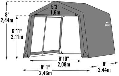 Load image into Gallery viewer, ShelterLogic Shed-in-a-Box 8 x 8 x 8 ft Peak Gray
