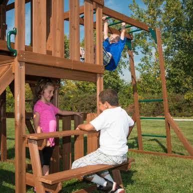 Load image into Gallery viewer, Swing-N-Slide Knightsbridge Ultimate Wood Complete Play Set
