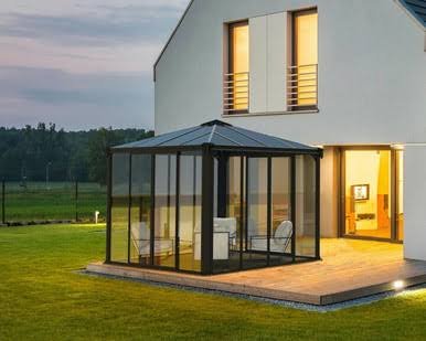 Load image into Gallery viewer, Canopia Ledro Enclosed Gazebo, 10' X 10', Gray/Bronze
