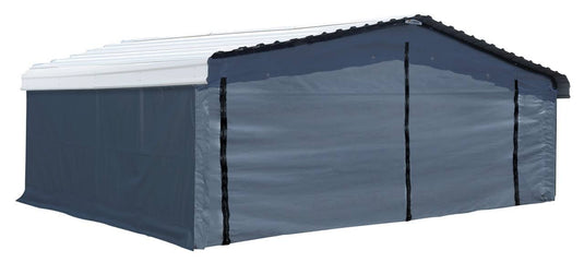 Arrow Enclosure Kit ONLY for Arrow Carport, 20 ft. x 20 ft. Gray