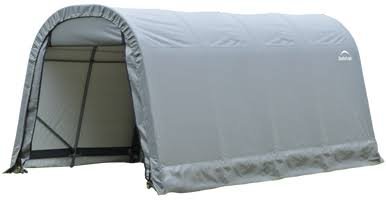 Load image into Gallery viewer, ShelterCoat 8 x 16 ft. Wind and Snow Rated Garage Round Gray STD
