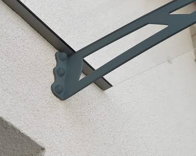 Canopia by Palram Aquila 1500 5 ft. x 3 ft. Door Awning Kit - Grey Structure & Clear Panels