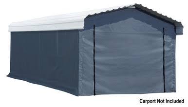 Load image into Gallery viewer, Arrow Enclosure Kit for Arrow Carport, 12 ft. x 20 ft. Gray
