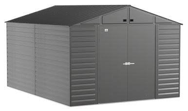 Arrow Select Steel Storage Shed, 10x14, Charcoal