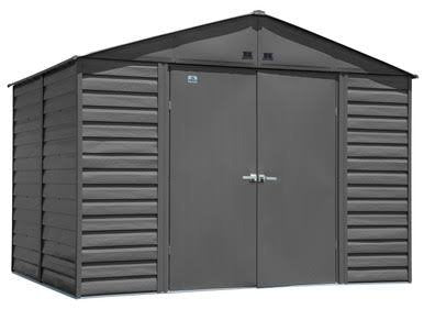Load image into Gallery viewer, Arrow Select Steel Storage Shed, 10x8, Charcoal
