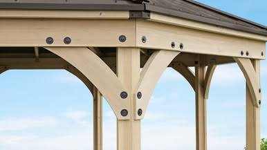 Yardistry Meridian Octagon Gazebo with Cedar Wood & Aluminum Roof (12 ft.)