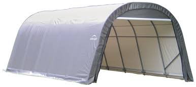 Load image into Gallery viewer, ShelterCoat 12 x 20 ft. Wind and Snow Rated Garage Round Gray STD
