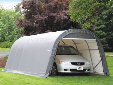 Load image into Gallery viewer, ShelterCoat 12 x 20 ft. Wind and Snow Rated Garage Round Gray STD
