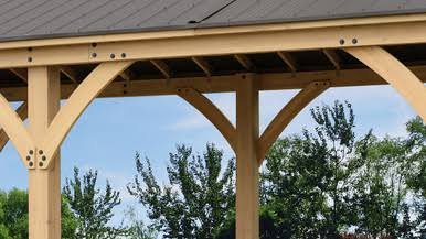 Yardistry Meridian Gazebo with Cedar Wood & Aluminum Roof (12 ft. x 20 ft.)