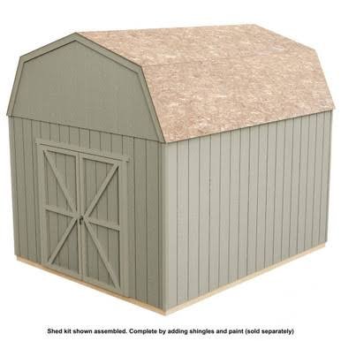 Load image into Gallery viewer, Handy Home DIY Braymore 10 ft. x 12 ft. Wooden Storage Shed with Flooring Included
