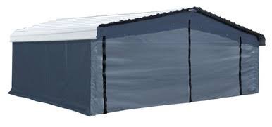 Arrow Enclosure Kit ONLY for Arrow Carport, 20 ft. x 20 ft. Gray