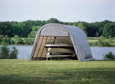 Load image into Gallery viewer, ShelterCoat 12 x 20 ft. Wind and Snow Rated Garage Round Gray STD
