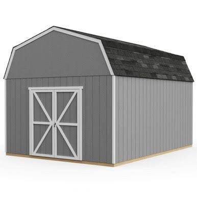 Load image into Gallery viewer, Handy Home DIY Hudson 12 ft. x 16 ft. Wooden Storage Shed with Flooring Included
