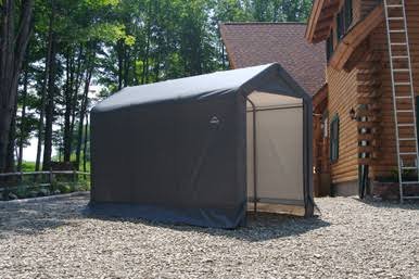 Load image into Gallery viewer, ShelterLogic Shed-in-a-Box 6 x 10 x 6 ft. 6 in. Peak Gray
