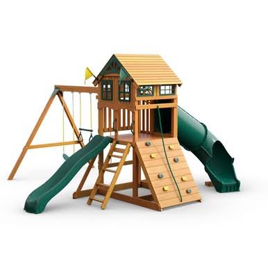 Load image into Gallery viewer, Gorilla Playsets Outing w/ Tube Slide Swing Set

