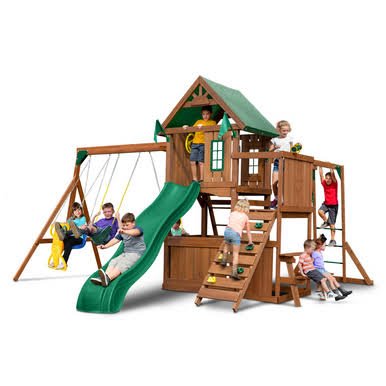 Load image into Gallery viewer, Swing-N-Slide Knightsbridge Plus Wood Complete Play Set

