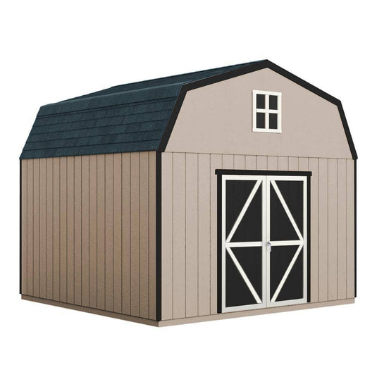 Handy Home DIY Hudson 12 ft. x 16 ft. Wooden Storage Shed with Flooring Included