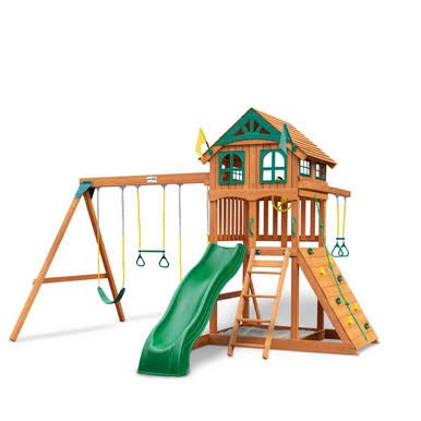 Load image into Gallery viewer, Gorilla Playsets Outing w/ Trapeze Bar Swing Set
