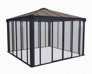 Load image into Gallery viewer, Canopia Ledro Enclosed Gazebo, 10' X 10', Gray/Bronze
