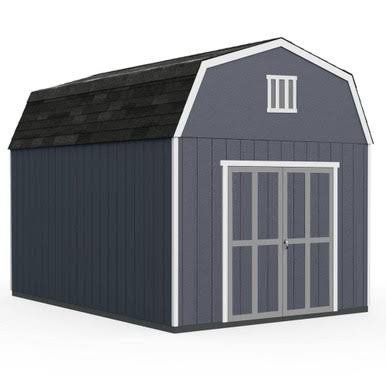 Load image into Gallery viewer, Handy Home DIY Braymore 10 ft. x 14 ft. Wooden Storage Shed with Flooring Included
