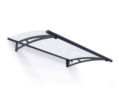 Load image into Gallery viewer, Canopia by Palram Aquila 1500 5 ft. x 3 ft. Door Awning Kit - Grey Structure &amp; Clear Panels
