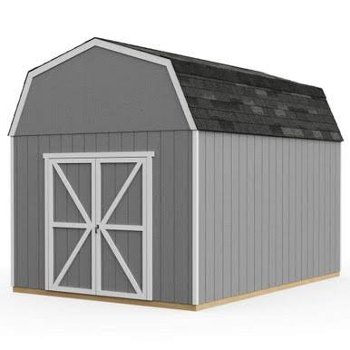 Handy Home DIY Braymore 10 ft. x 14 ft. Wooden Storage Shed with Flooring Included