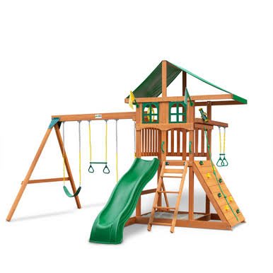 Load image into Gallery viewer, Gorilla Playsets Outing w/ Trapeze Bar Swing Set
