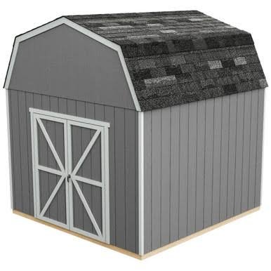 Handy Home DIY Braymore 10 ft. x 10 ft. Wooden Storage Shed with Flooring Included