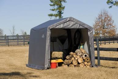 Load image into Gallery viewer, ShelterLogic Shed-in-a-Box 10 x 10 x 8 ft Peak Gray
