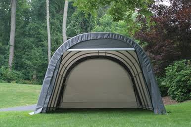 Load image into Gallery viewer, ShelterCoat 12 x 20 ft. Wind and Snow Rated Garage Round Gray STD
