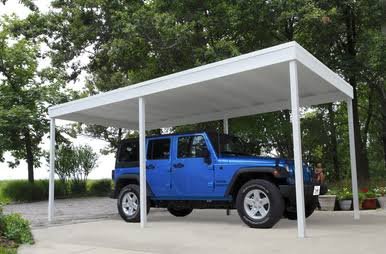 Freestanding Carport/Patio Cover 10 x 20 ft. Eggshell