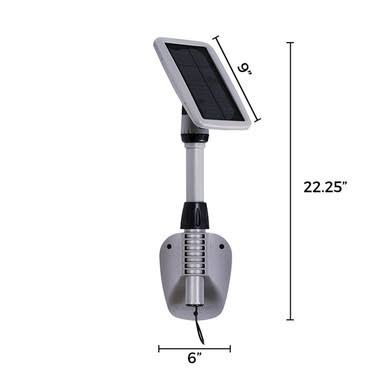 Gama Sonic Light My Shed IV – Solar Powered Shed Light with Double Lamp Heads – GS-16B2
