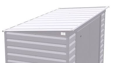 Arrow Select Steel Storage Shed, 10x4, Flute Grey