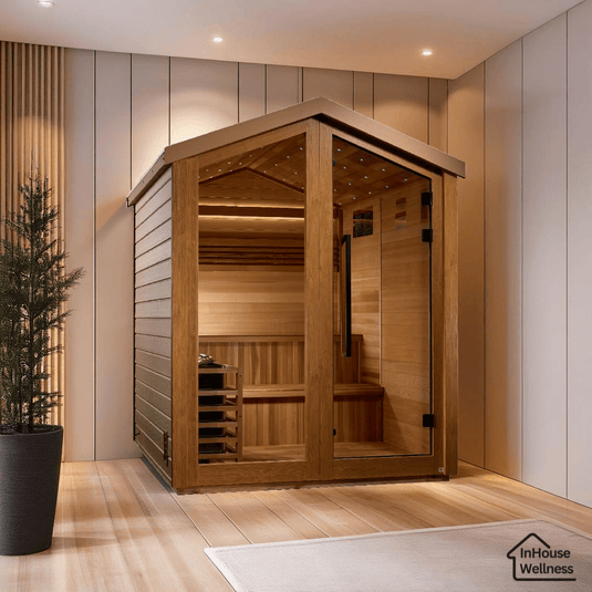 Golden Designs Kaarina 6-Person Outdoor Traditional Sauna - Canadian Red Cedar Interior