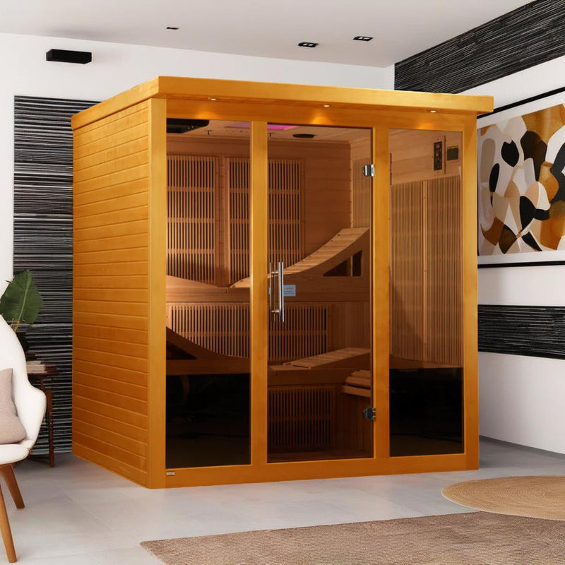 Load image into Gallery viewer, Golden Designs Monaco GDI-6996-01 Near Zero EMF 6-Person FAR Infrared Sauna
