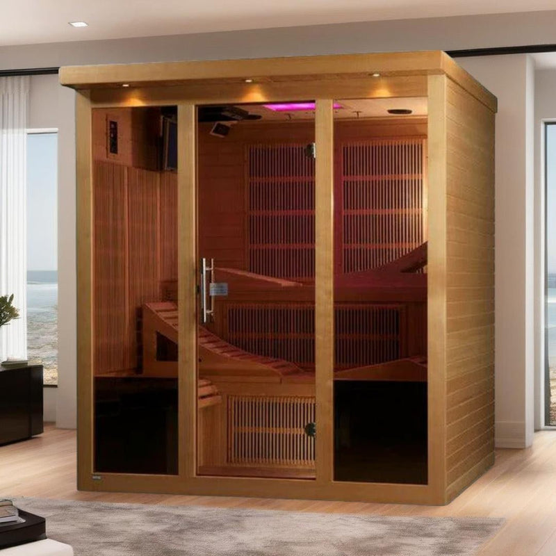 Load image into Gallery viewer, Golden Designs Monaco GDI-6996-01 Near Zero EMF 6-Person FAR Infrared Sauna
