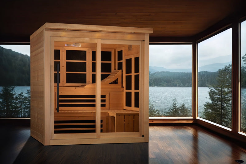 Load image into Gallery viewer, Golden Designs Monaco Limited Edition GDI-6996-02 Near Zero EMF 6-Person FAR Infrared Sauna
