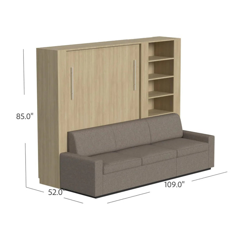 Load image into Gallery viewer, Queen Size Murphy Bed with Extended Couch | Inovabed

