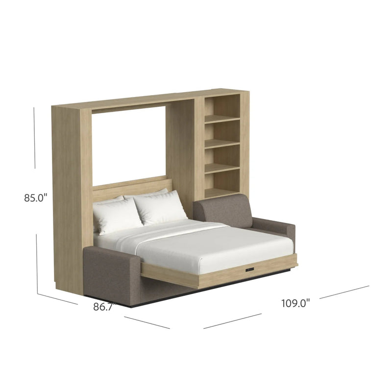 Load image into Gallery viewer, Queen Size Murphy Bed with Extended Couch | Inovabed
