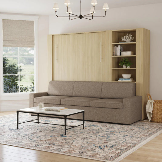 Queen Size Murphy Bed with Extended Couch | Inovabed
